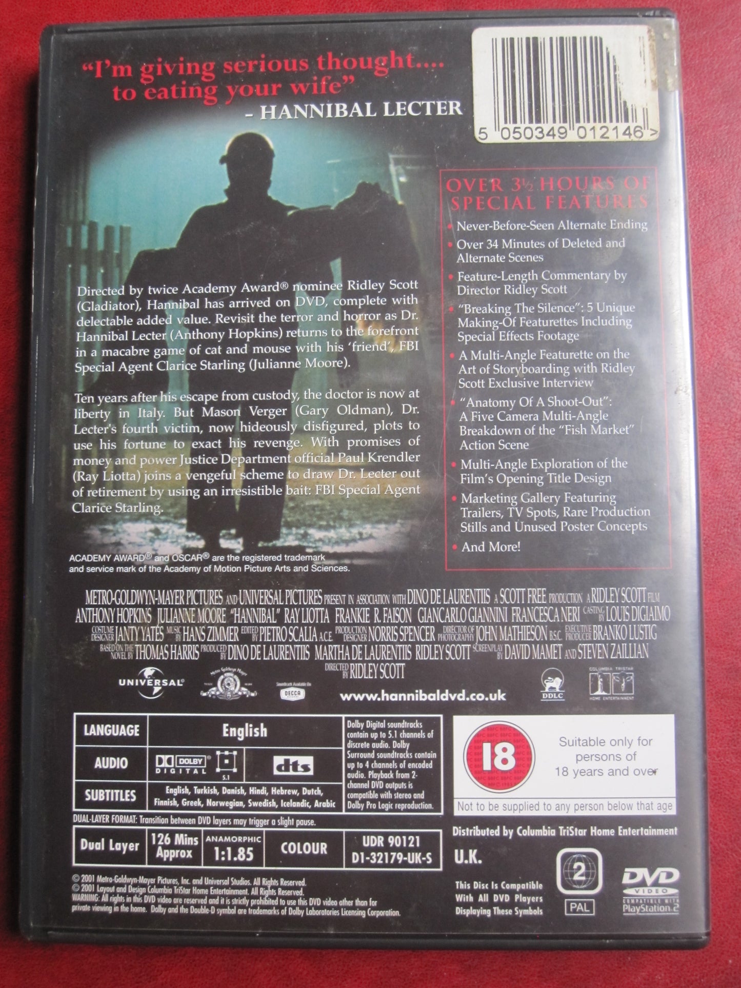 Hannibal (2001) 2 disc
