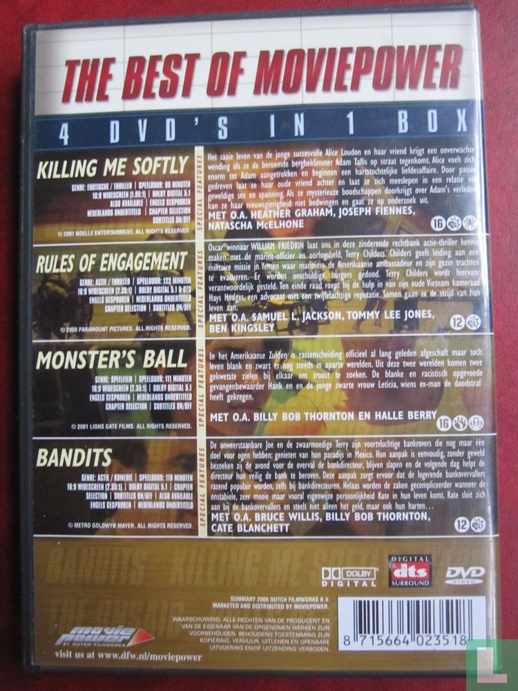 Killing me Softly + Rules of Engagement + Monster's Ball + Bandits