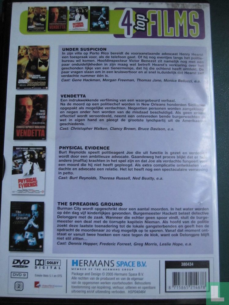 Under Suspicion + Vendetta + Physical Evidence + The Spreading Ground (1)