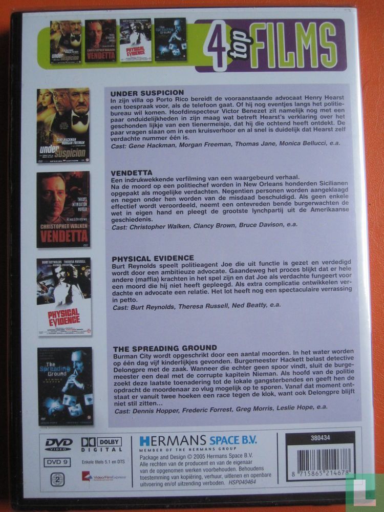 Under Suspicion + Vendetta + Physical Evidence + The Spreading Ground (2)